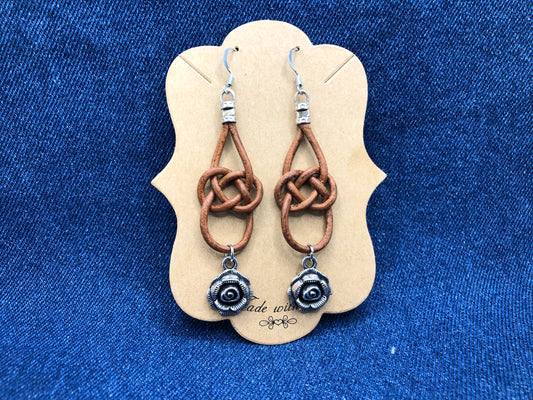 Celtic rose earrings