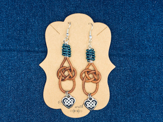 Celtic heart earrings
